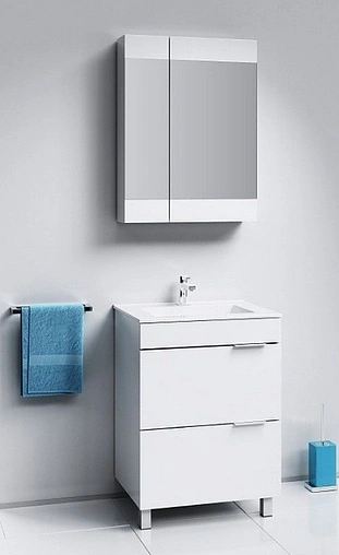 Тумба под умывальник напольная Aqwella Brig 60 белый Br.01.06/2/W