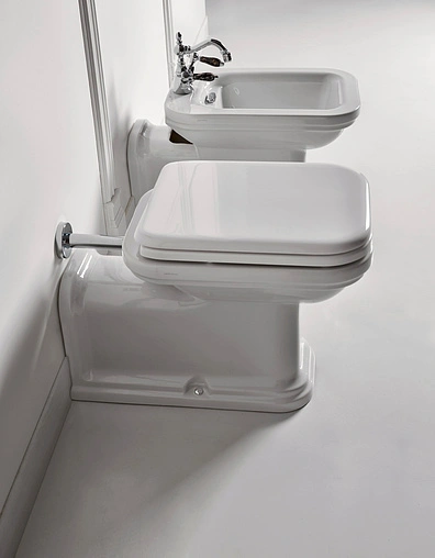 Биде напольное Kerasan Waldorf белый 4120K1bi/cr*1