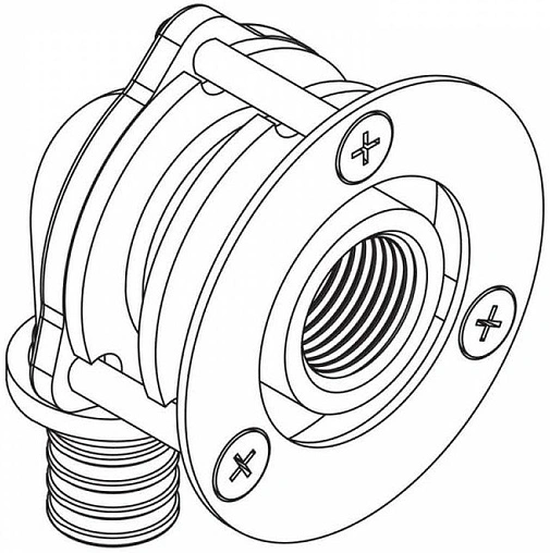 Водорозетка аксиальная для гипсокартонных плит 20мм x ½&quot;в Rehau Rautitan RX+ 14563751001