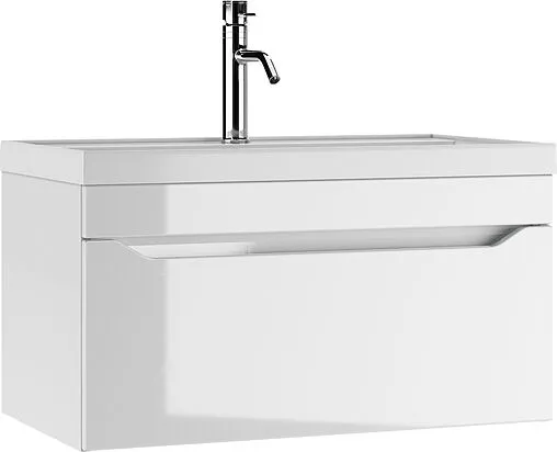 Тумба-умывальник подвесной Айсберг Ева 80 белый DA5903T+4670142930020