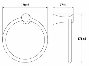 Полотенцедержатель IDDIS Vico хром VICSB00i51, 2