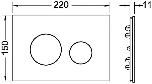 Лицевая панель TECEloop Modular стекло/вечерняя синева 9240615