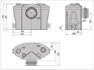 Канализационная насосная установка Pumpman ST400A Канализационная насосная установка Pumpman ST400A, 2