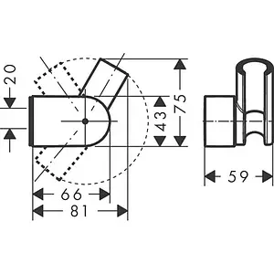 Держатель ручного душа Hansgrohe Porter Vario хром 28328000, 2