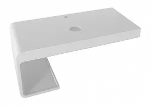 Консоль под умывальник Aquanet Corner K7L 100 белый глянцевый K7L, 3