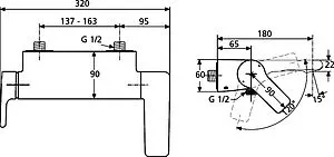 Смеситель для ванны Ideal Standard Attitude хром A4604AA, 2