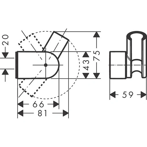 Держатель ручного душа Hansgrohe Porter Vario хром 28328000