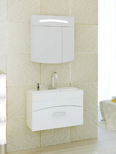 Шкаф-зеркало Aqwella Tempo 60 белый Tmp.04.06