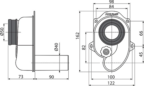 Сифон для писсуара AlcaPlast A45B