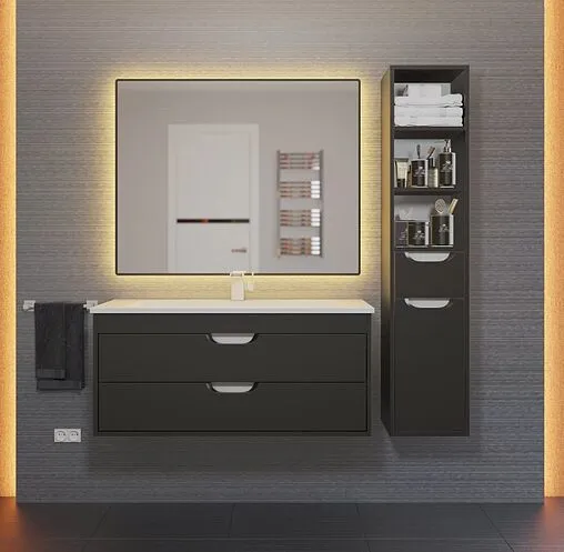Тумба-умывальник подвесная Uperwood UPD Modul 95 чёрный матовый 393020553 Тумба-умывальник подвесная Uperwood UPD Modul 95 чёрный матовый 393020553