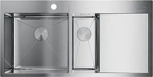 Мойка кухонная Omoikiri Akisame 100-2-IN-L нержавеющая сталь 4973544 Мойка кухонная Omoikiri Akisame 100-2-IN-L нержавеющая сталь 4973544, 1