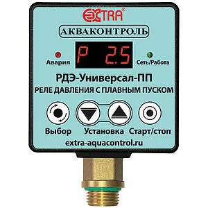 Реле давления воды электронное с плавным пуском Extra Акваконтроль РДЭ-Универсал-10-3.3-ПП 1733150000 Реле давления воды электронное с плавным пуском Extra Акваконтроль РДЭ-Универсал-10-3.3-ПП 1733150000, 1