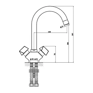 Смеситель для кухни Gross Aqua Forma хром 6015084C-B02(083022) Смеситель для кухни Gross Aqua Forma хром 6015084C-B02(083022), 2
