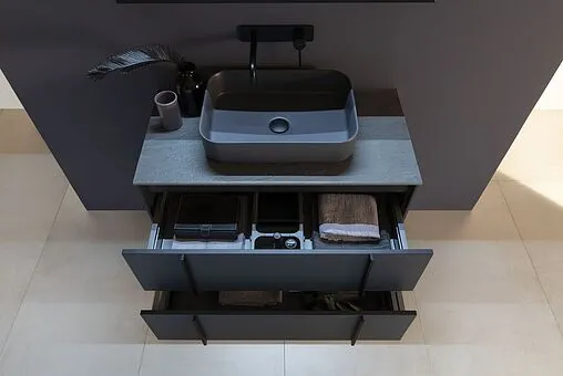 Тумба под умывальник подвесная Allen Brau Reality 80 антрацит 1.32005.AM