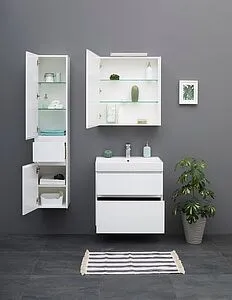 Шкаф-пенал подвесной Aquanet Бруклин 35 L белый 00209827, 5