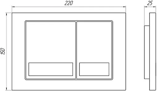 Комплект 5 в 1 Ани Пласт Элеганс WN1121 с кнопкой хром глянцевый