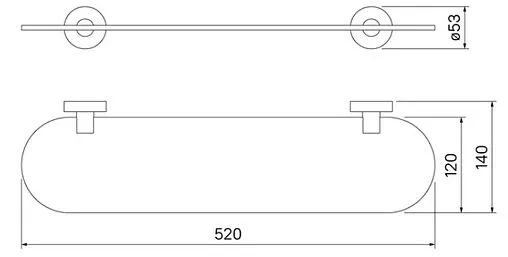 Полка IDDIS Sena хром SENSSG0i44