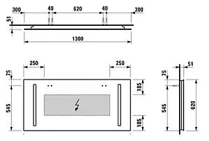 Зеркало с подсветкой Laufen Palace 130 4.4727.6.996.144.1, 2