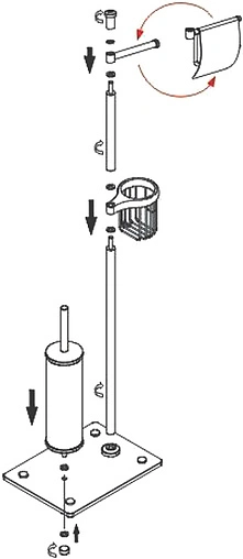 Стойка для аксессуаров Wasserkraft Exter бронза K-1234