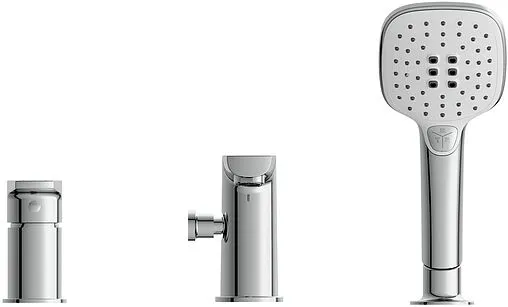 Смеситель на борт ванны на 3 отверстия Cersanit Moduo хром 64100