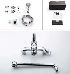 Смеситель для ванны с длинным изливом D&K Rhein Valerius хром DA1363301 Смеситель для ванны с длинным изливом D&K Rhein Valerius хром DA1363301, 3