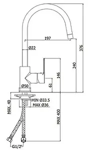 Смеситель для кухни Paffoni Red хром RED180CR Смеситель для кухни Paffoni Red хром RED180CR, 2