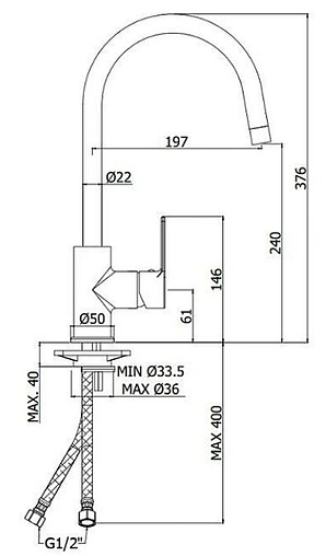 Смеситель для кухни Paffoni Red хром RED180CR