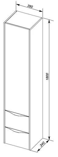 Шкаф-пенал Aquanet Франка 183050