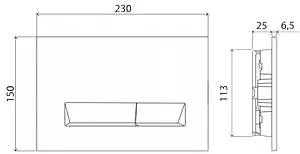 Клавиша смыва для унитаза BelBagno Marmi BB012-MR-NERO.M tocco morbido Клавиша смыва для унитаза BelBagno Marmi BB012-MR-NERO.M tocco morbido, 2