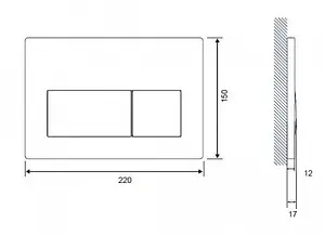 Клавиша смыва для унитаза Cersanit Presto P-BU-PRE/Wh белый глянцевый Клавиша смыва для унитаза Cersanit Presto P-BU-PRE/Wh белый глянцевый, 2