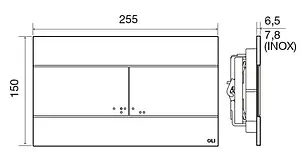 Клавиша смыва для унитаза OLI Slim Oliveira 659041 белый глянцевый Клавиша смыва для унитаза OLI Slim Oliveira 659041 белый глянцевый, 2