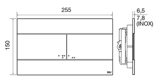 Клавиша смыва для унитаза OLI Slim Oliveira 659041 белый глянцевый