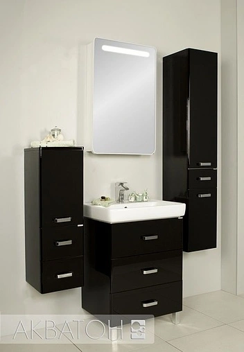 Тумба под умывальник напольная Aquaton Америна 60 M чёрный 1A168901AM950