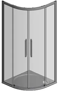 Душевое ограждение 900x900мм прозрачное стекло Roltechnik Exclusive Line ECR2N/900 black elox 561-9000000-05-02 Душевое ограждение 900x900мм прозрачное стекло Roltechnik Exclusive Line ECR2N/900 black elox 561-9000000-05-02, 5