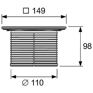 Решетка для трапа TECEdrainpoint S Quadratum 150x150мм 3660008 Решетка для трапа TECEdrainpoint S Quadratum 150x150мм 3660008, 2