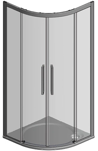 Душевое ограждение 900x900мм прозрачное стекло Roltechnik Exclusive Line ECR2N/900 black elox 561-9000000-05-02