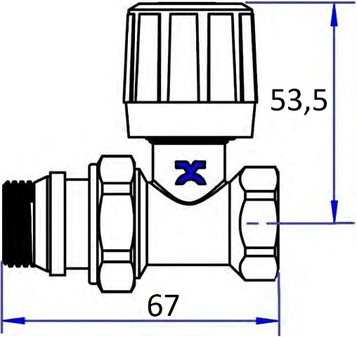 Вентиль регулирующий прямой ½&quot; в/н IVANCI IVC.103001.N.03