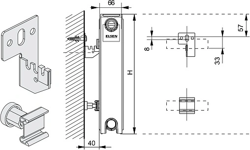 Радиатор стальной панельный Elsen ERK тип 21 500 x 2000 мм ERK210520