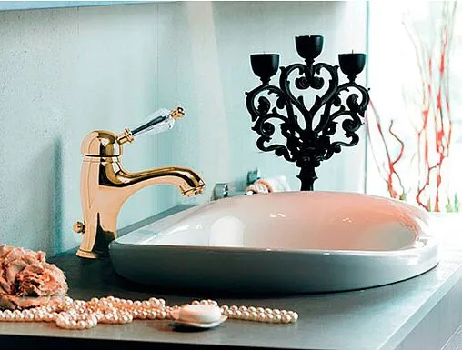 Смеситель для раковины Cezares Vintage золото VINTAGE-LSM1-03/24-Sw