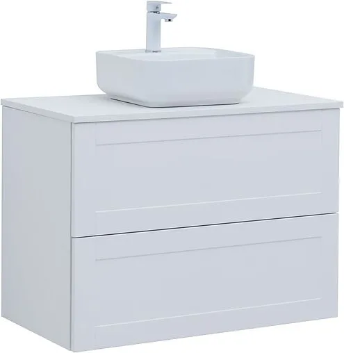 Тумба под умывальник подвесная Aquanet Терра 90 белый матовый 00313235