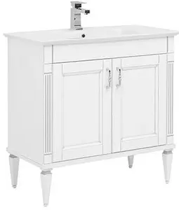 Тумба-умывальник напольная Aquanet Селена 90 белый/серебро 00201650+00196393 Тумба-умывальник напольная Aquanet Селена 90 белый/серебро 00201650+00196393, 1