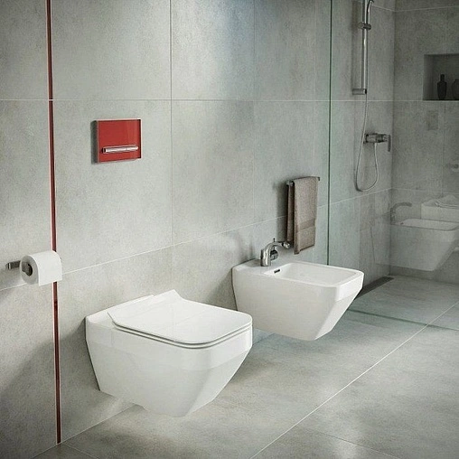 Клавиша смыва для унитаза Cersanit Pilot P-BU-PIL/Rdg/Gl стекло/красный