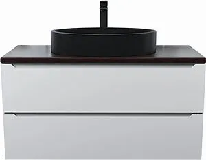 Тумба-умывальник подвесная Uperwood Tanos 100 белый/бук тёмный 2910210428 Тумба-умывальник подвесная Uperwood Tanos 100 белый/бук тёмный 2910210428, 1