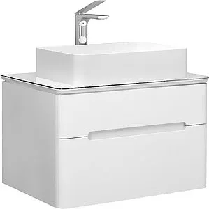 Тумба-умывальник подвесная Jorno Bosko 75 белый Bos.01.75/P/W+MLN-7050H Тумба-умывальник подвесная Jorno Bosko 75 белый Bos.01.75/P/W+MLN-7050H, 1