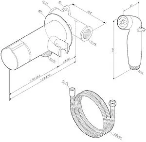 Гигиенический душ со смесителем Am.Pm X-Joy чёрный матовый F0H85A522, 2