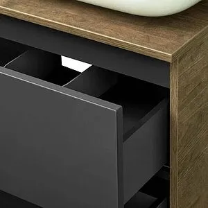 Тумба-умывальник подвесная Aquaton Терра 105 дуб кантри/антрацит 1A2469K2TEKA0, 4