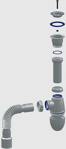 Сифон бутылочный для мойки Unicorn В220Р Сифон бутылочный для мойки Unicorn В220Р