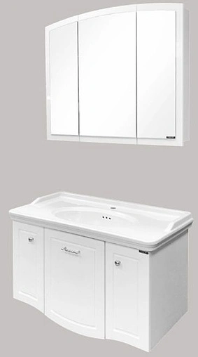 Тумба-умывальник подвесная Comforty Палини 100 белый 00004148011CF