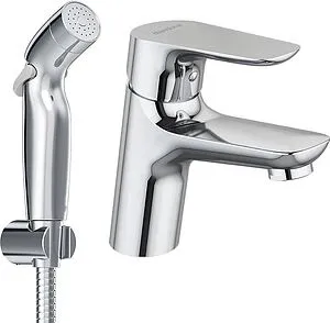 Смеситель для раковины с гигиеническим душем Damixa Jupiter хром 770300001 Смеситель для раковины с гигиеническим душем Damixa Jupiter хром 770300001, 1