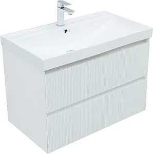 Тумба-умывальник подвесная Aquanet Альтера 80 белый матовый 00337156+00333268, 4